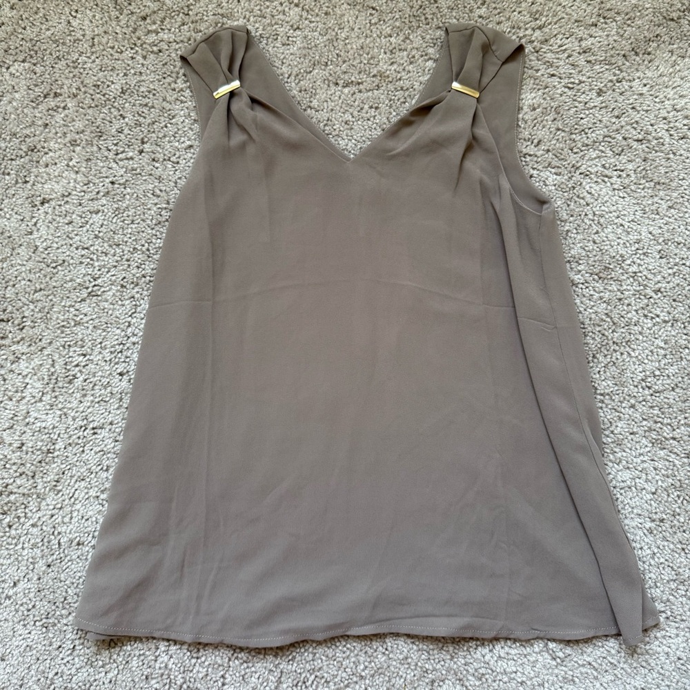 Naked zebra tank top brown small